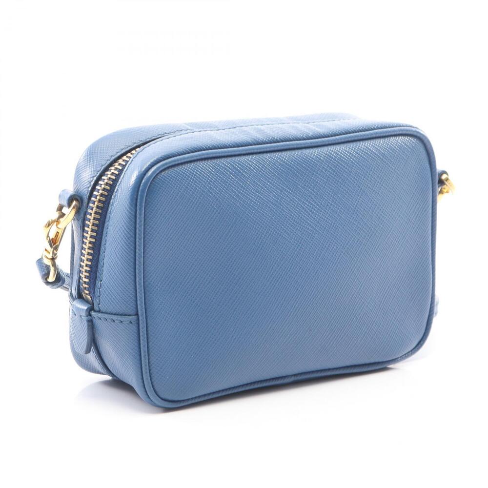 Prada Shoulder Bag Saffiano Leather Blue